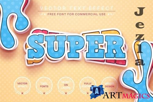 Super Sticker - Editable Text Effect - 6917052