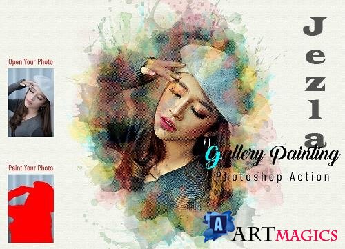 Gallery Painting Photoshop Action - 6922443