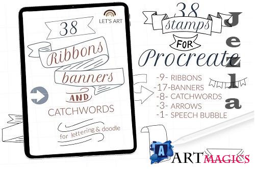Ribbons, banners Procreate lettering - 5671194-Ribbons-banners-Procreate-lettering
