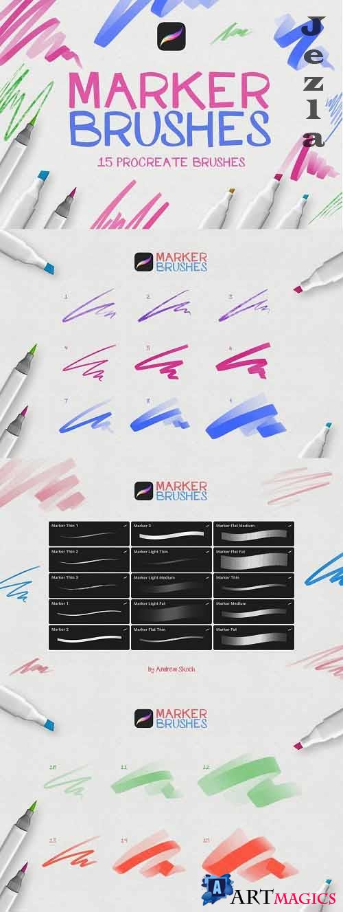 Marker Procreate Brushes