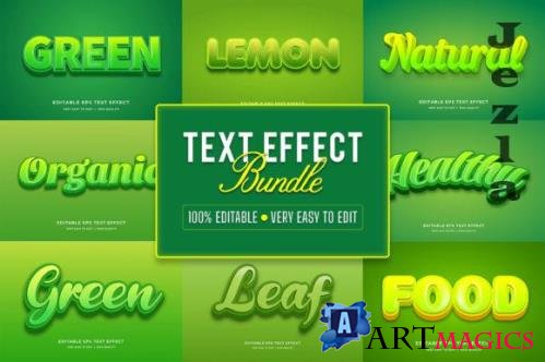 Editable 3D Text Effect Bundle - 10 Eps