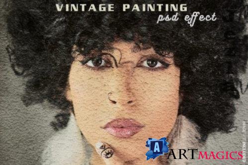 Vintage Painting Psd Effect