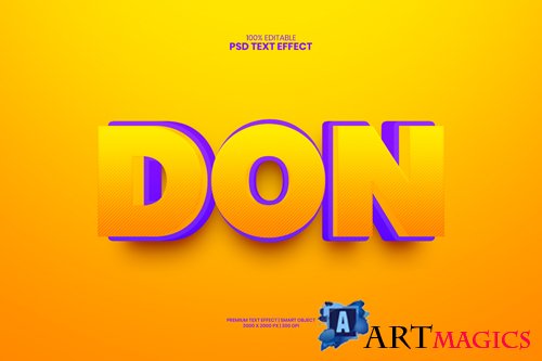 Don fully editable premium psd text effect maker