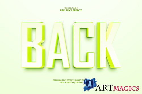 Back fully editable premium psd text effect maker