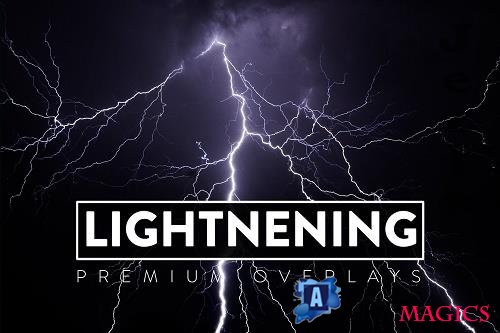 50 Lightening Overlays - 6451106
