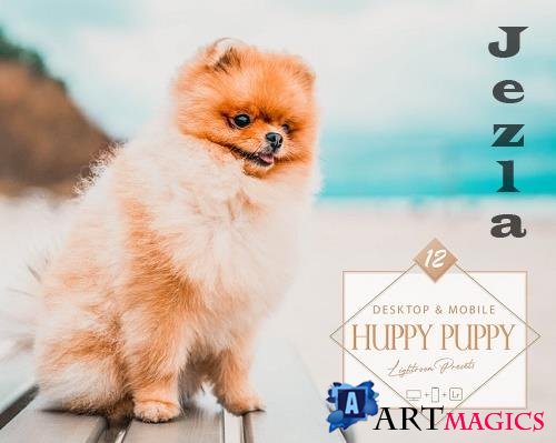 12 Huppy Puppy Lightroom Presets, Pet Presets, Bright Desktop LR Filter