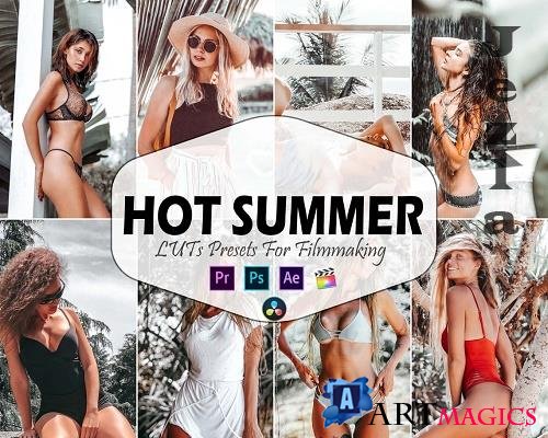 10 Hot Summer Video LUTs Presets, Beauty bright LUT preset, Fashion Portrait filter
