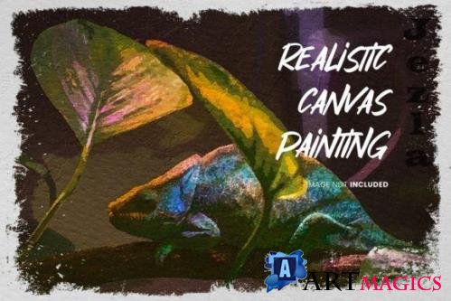 Realistic Canvas Painting Photo Effect