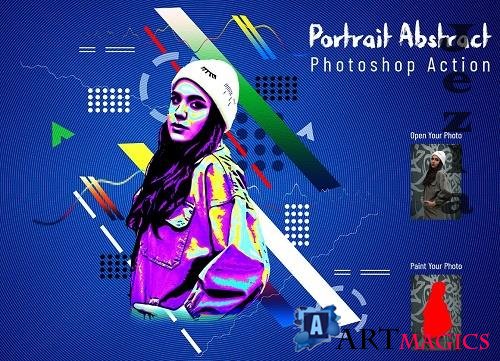 Portrait Abstract Photoshop Action - 6969928
