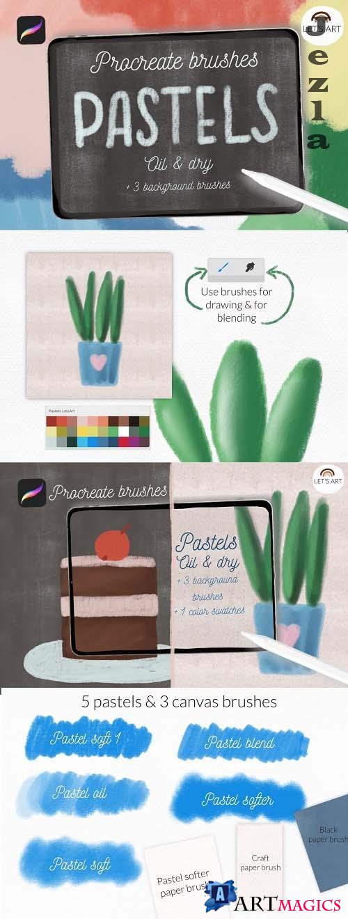 Pastels brushes for Procreate iPad