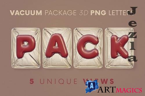 Vacuum Package 3D Alphabet - 6975042