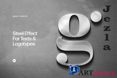 Steel Effect for Texts & Logotypes - 6959455