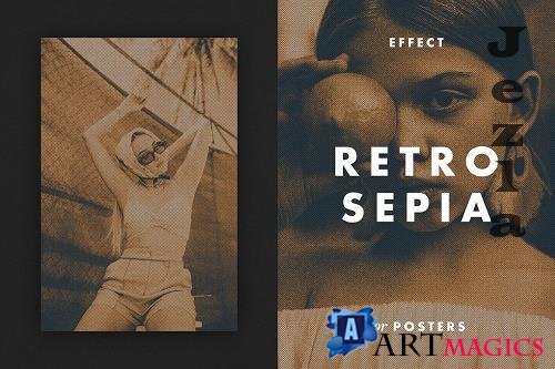 Retro Sepia Effect for Posters - 6971240