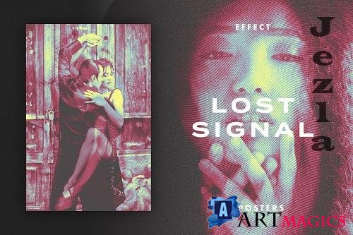 Lost Signal Effect for Posters - 6974443