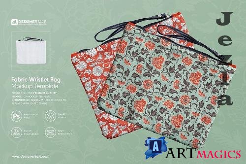 Fabric Wristlet Bag Mockup - 4103667