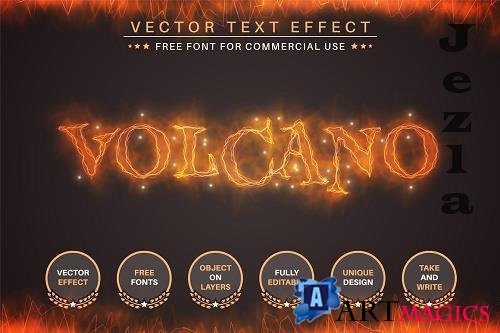 Volcano - Editable Text Effect - 6993215