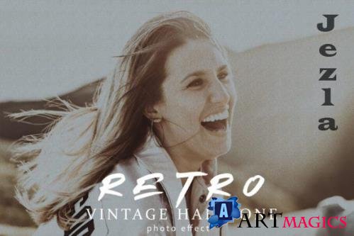Retro Vintage Halftone Photo Effect