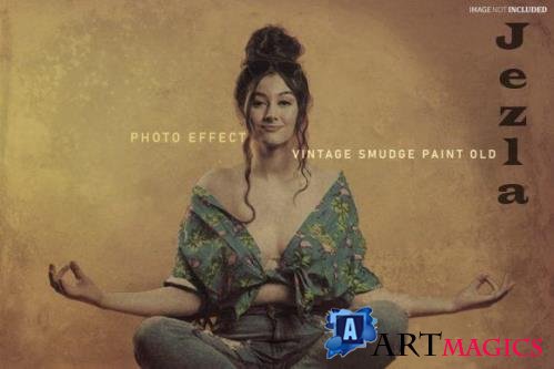 Vintage Smudge Paint Old Photo Effect