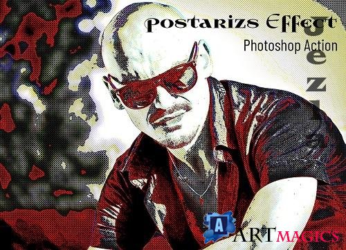 CreativeMarket - Posterize Effect Photoshop Action - 6993780