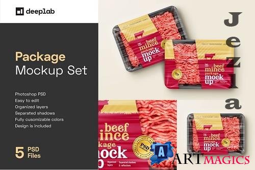 Beef Mince Package Mockup Set - 6985950