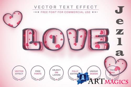 Love Dark - Editable Text Effect - 6996382