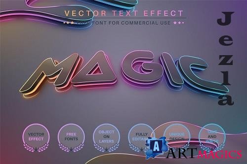 Magic Glow - Editable Text Effect - 6996411