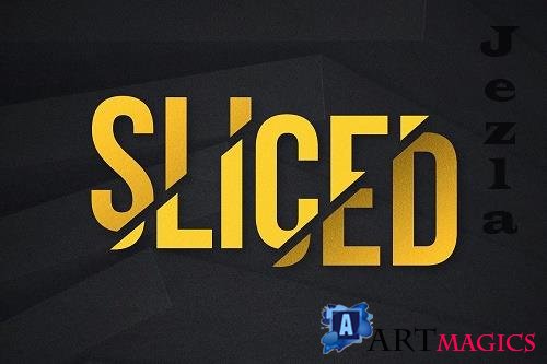 Sliced Title Text Effect - 6995190