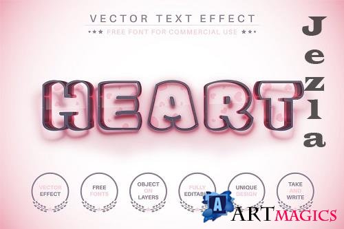 Heart Outline - Editable Text Effect - 6996674