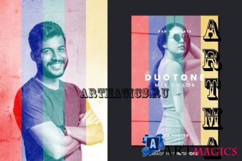 Duotone Mix Color Poster Photo Effect