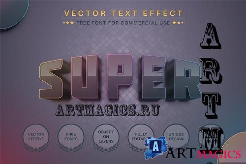 Super 3D - Editable Text Effect - 7015828