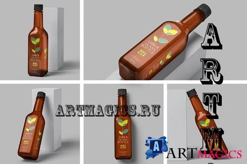 Amber Olive Oil Bottle Mockups - 6993999
