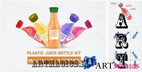 Plastic Juice Bottle Kit Mockup - 6996958