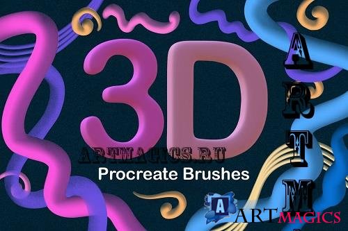 3D Pop Procreate Brushes