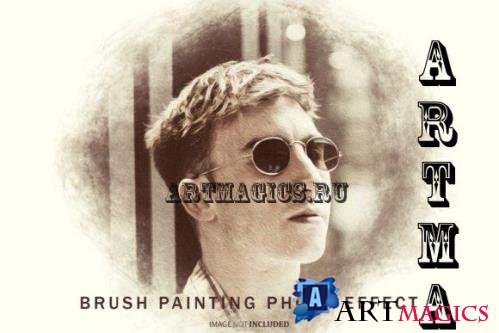 Brush Painting Photo Effect - PSD Effect