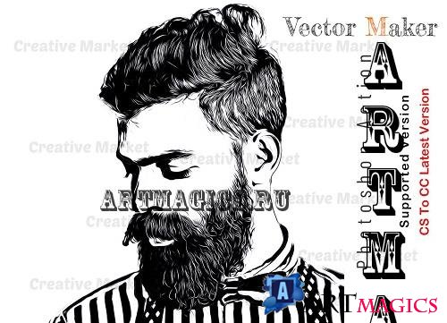 Vector Maker Photoshop Action - 7038903