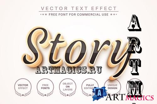 Gold Story - Editable Text Effect - 7023201