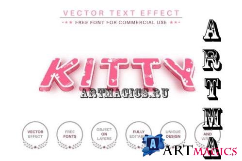 Paper Kitty - Editable Text Effect - 7026884