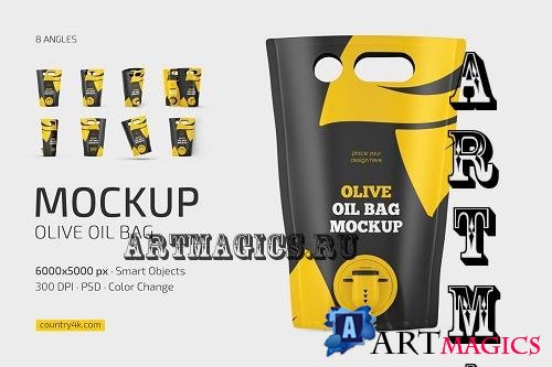 Olive Oil Bag Mockup Set - 7024516