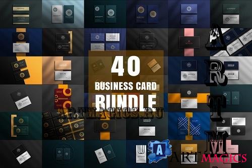 Business Card Mockup Photoshop Bundle - 40 Premium Graphics