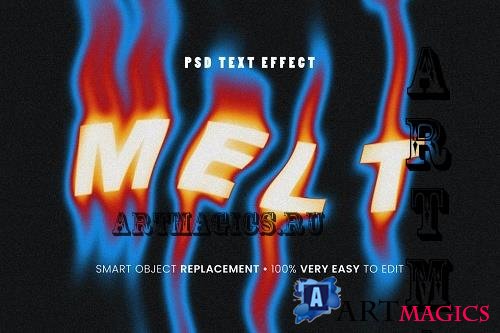 Liquid melt psd text effect