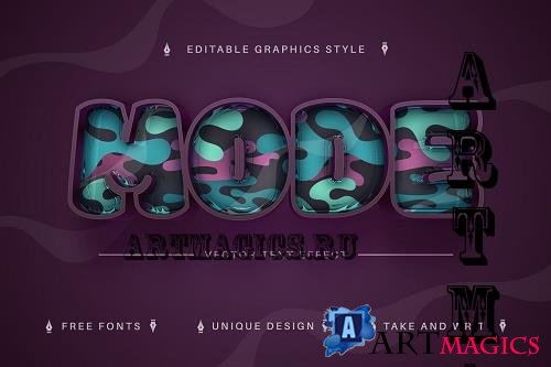 Mode - Editable Text Effect, Font Style - 7050851