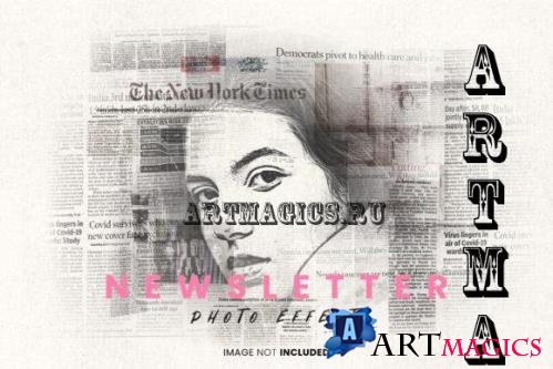 Newsletter Photo Effect Psd