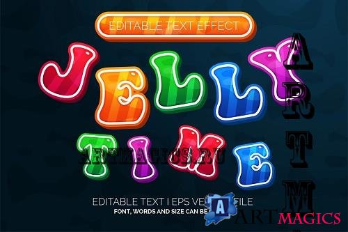 Colorfull Gummy Jelly Text Effect