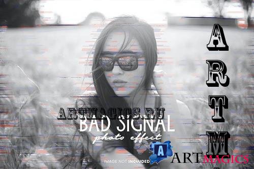 Bad signal photo effect for photoshop