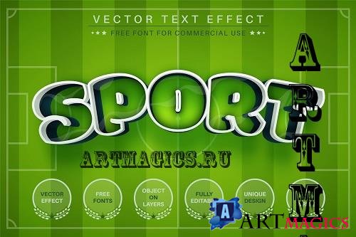 Sport Football Editable Text Effect - 7059609