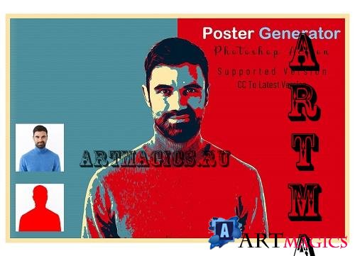 Poster Generator Photoshop Action - 7066095