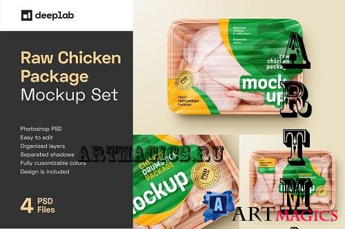 Raw Chicken Package Mockup Set - 7053106