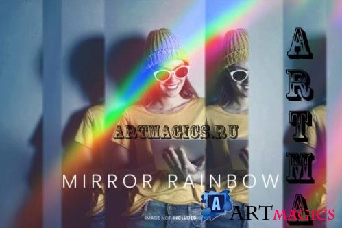 Mirror Rainbow Photo Effect Psd