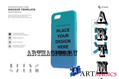 Smartphone Case Mockup Template Bundle - 1856321