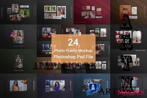 Photo Frame Mockup Photoshop Bundle V6 - 24 Premium Graphics